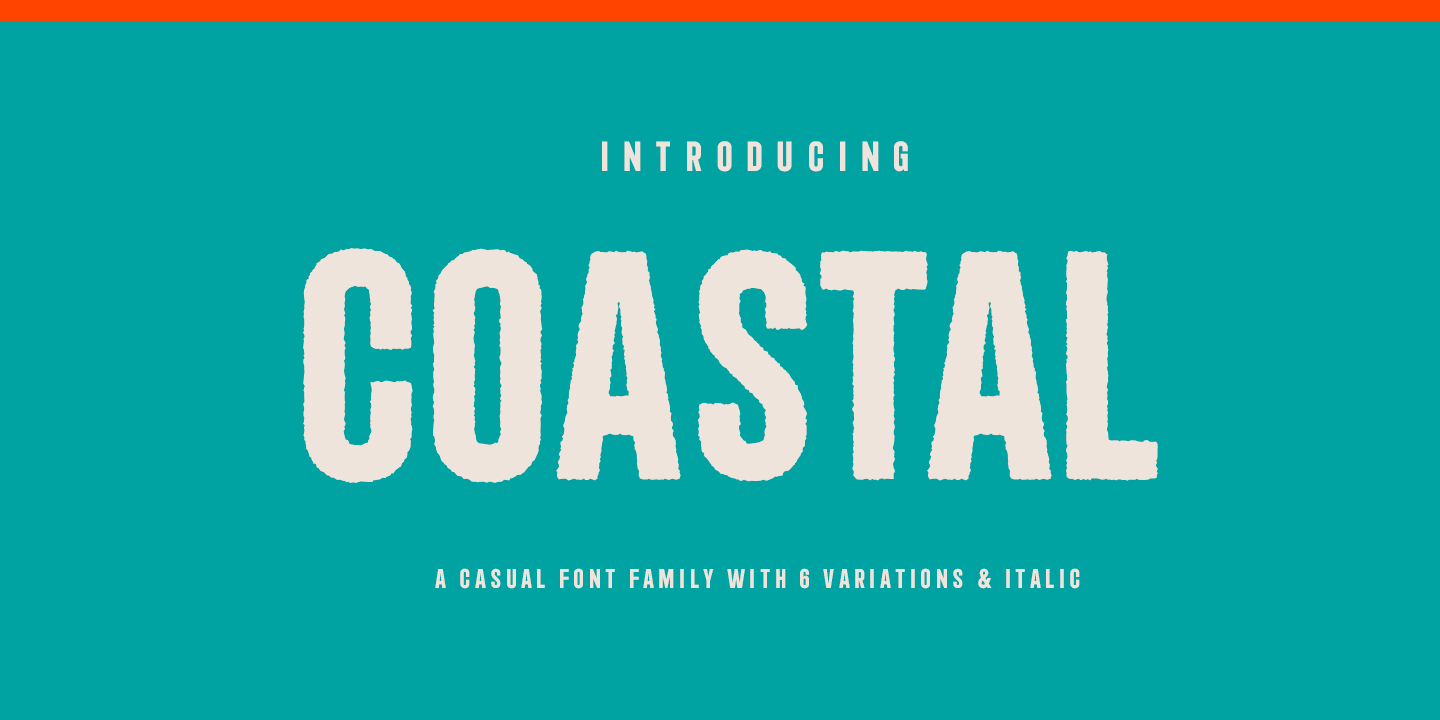 Beispiel einer Coastal Rough-Schriftart